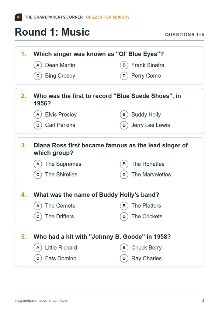 Preview of the trivia pack: 50 nostalgia questions